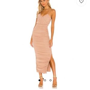 Nude midi dress